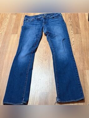 👖 American Eagle Straight Leg Dark Wash Jeans | Size 8 Long ✨